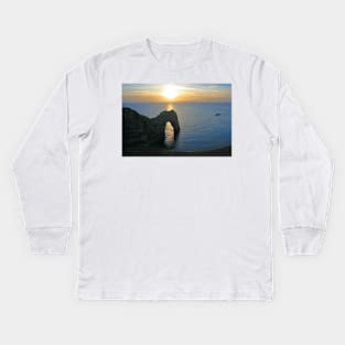 Sunset over Durdle Door Kids Long Sleeve T-Shirt